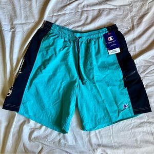 Champion Jungle Mint/Black Men’s Hybrid Shorts - Workout or Swim-ware